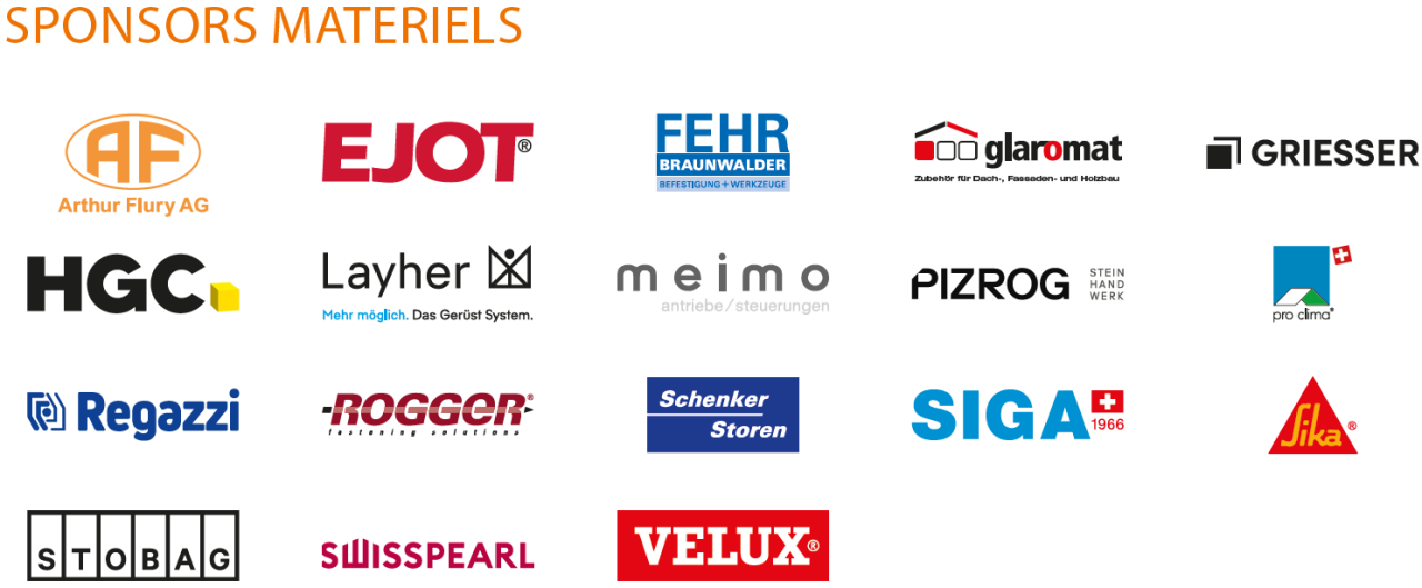 Logos Materialsponsoren SwissSkills 2025 Logos Materialsponsoren SwissSkills 2025